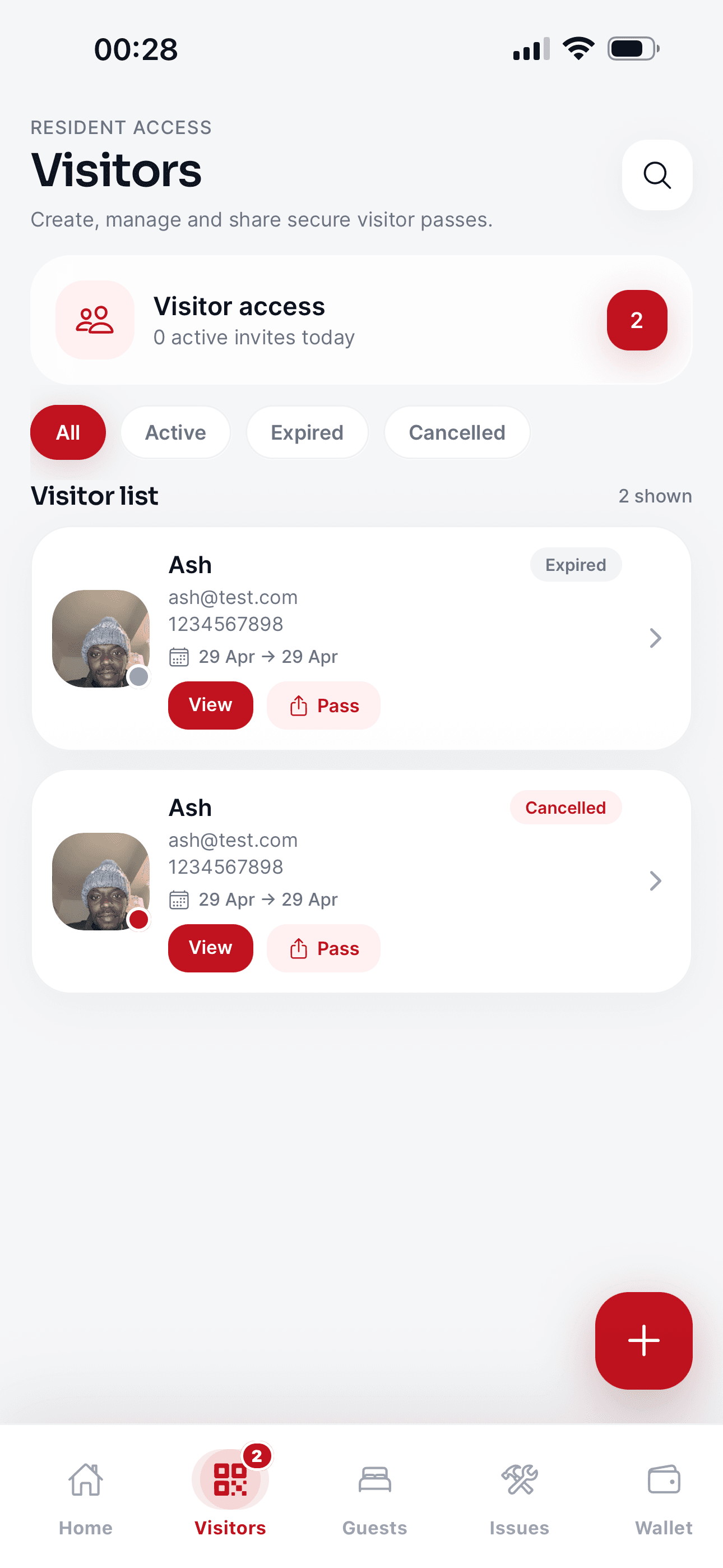 Visitor QR Access